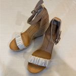 Dolce Vita Cream and Tan Wedge Sandals Size 8 Photo 0