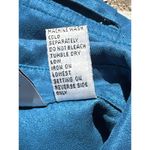 Chico's  Design Vintage Aqua Blue Button Up Tunic Shirt Long Sleeve Faux Suede 1 Photo 6