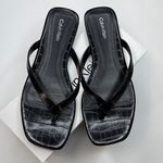 Calvin Klein Women's Stelea Flat Thong Sandals- Size 8- Black Photo 6