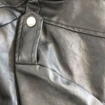 Women’s faux leather biker style jacket, small, pit to pit is 17, length is 18 Black Photo 3