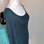 Nine West New Women’s Balloon Sleeve Deep Metallic Green Midi Sweater Dress Photo 2