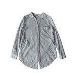 Free People  No Limits Stripes Button Down Shirt In Blue Photo 7