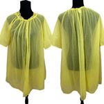 Vintage 50s 60s sheer yellow housecoat Photo 1