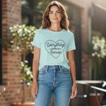 Wound Up NWT Everything Happens For A Reason Mint Shirt Short Sleeve Photo 1