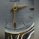 Citizen  Rare Ladies Watch Vintage Two-Tone Weave Bracelet Gray Metal Round Dial Photo 6