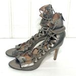 Joie  Quinn Metallic Lace Up Heels Size 39 -358 Photo 1
