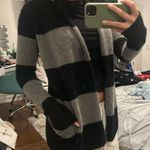 Splendid  Black and Gray Striped Cardigan Photo 2