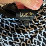 Laundry by Shelli Segal Laundry Shelly Segal Black White Wrap Dress Collared Belted Silky Womens XS Photo 7