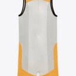 ZARA Sleeveless Jumpsuit in White and Orange Photo 0