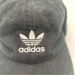 Adidas Baseball Hat Black White Embroidered Logo Adjustable Strap Cotton O/S Photo 4