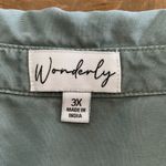 Wonderly Woman’s Plus Size  Button Down Shirt Size 3X Sage Green Photo 1