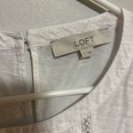 Loft  Textured White Blouse with Ruffle Detail Photo 2