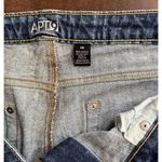 Apt. 9  Womens Jean Shorts Bermuda Size 14 Blue Denim Distressed Stretch Cuffed Photo 5