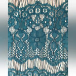 Anthropologie  | Maeve | Elsa Peplum Eyelash Lace Teal Blue Cocktail Dress Size L Photo 4