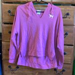 Victoria's Secret  Pink Pullover V Neck Hoodie Size XS Hot Pink Photo 0