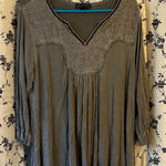 POL  Floral Embroidered Pleated Blouse Photo 0