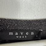 Maven West  Date Night Silver Metallic Shirred Dress W1940 Sz S Photo 4