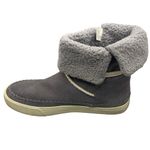 Toms Vista Waterproof Suede Leather Faux Fur Lace Up Boots Size 9 Photo 4