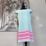 Lilly Pulitzer Womens Lana Cap Sleeve Poolside Blue Striped Dress - Size XL Photo 4