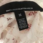 White House | Black Market WHBM Lace Semi-Sheer Long Sleeve Mock Neck Blouse Top Photo 4