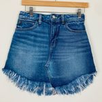 We The Free  Free People Bailey frayed edge denim mini skirt. Size 25 Photo 4
