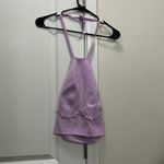Self Portrait EUC Purple Knit Scallop Edge Halter Top Size Large $275 Photo 1