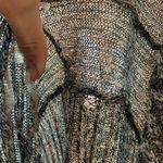 Poof! Black & White Heathered Knit Long Sleeve Open Cardigan Photo 5