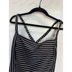 All In Motion  Black And White Striped Swimsuit Tank Top Woman’s Size XL Photo 2