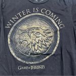 Game of Thrones “Winter is Coming” Black Tee, Women’s Large Photo 1
