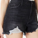KanCan Wayne black raw hem high rise distressed shorts 11/29 NWT Black Photo 0