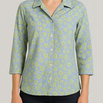 Fresh Produce NWT  Womens Bluebell Petite Floral Lawn‎ Shirt Medium Photo 0