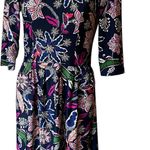 Jude Connally Brynn Fit & Flare Dress, Navy Floral, Sz S Photo 2