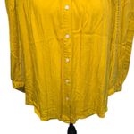 Ana A New Approach Mustard Yellow Embroidered Textured Button Up Blouse Photo 2