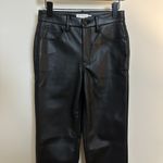 Good American Faux Leather Good Icon Jeans in Black001 Size US 27 Photo 4