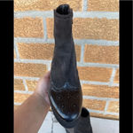 Luca Grossi suede patent leather boots 38.5 Black Size 8.5 Photo 2