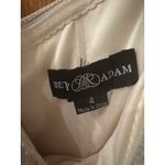 Betsy and Adam Champagne Glitter Knit Off-Shoulder Gown - 4 Photo 5