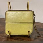 Vintage Rare Yellowish Distressed Bifold Zip Leather Hobo International Wallet Yellow Photo 2