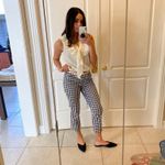 Ann Taylor Black and White Checkered Work Summer Pants Photo 0