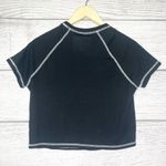 Hot Topic NWT Black & White Damaged Teddy Bear Cropped T-Shirt Size Small Photo 5
