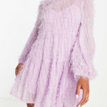 ASOS  DESIGN Lilac Purple Fluffy Tiered Mini Dress Photo 0