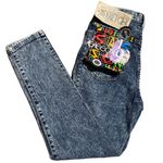 NWT Vintage 1990’s Sasson Acid Washed Tapered Stretch Jeans Juniors Size 11 Blue Photo 0