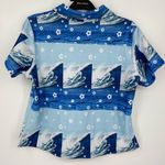 Frankie’s‎ Bikinis button down shirt, cover up, beach wear, size Medium Blue Photo 1