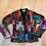 Sam Hiln Classics Colorful Rainbow Quilted Patchwork Silk Jacket Pink Photo 8