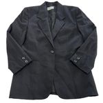 Cache Blazer Womens 14 Black Single Button Jacket Business Career Vintage Photo 0