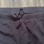 Old Navy Black Elastic Waist Pants 4X Black Fleece Pants Photo 1