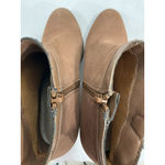 Womans Style & Co Jenell Size 9 M Brown Zip Blockmheel Ankle Boots Photo 5