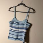 Striped Blue and White Women's Skirt/Tank Top Set Size L Photo 6
