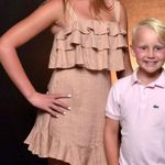 Selfie Leslie ruffle light pink/tan mini dress XS Photo 1