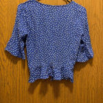 Topshop  Blue Polka dot Crop Top‎ size 4 Photo 5