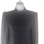 Guess  Women's Size Medium Lace Up‎ Metallic Back Long Sleeve Formal Midi Dress Photo 2